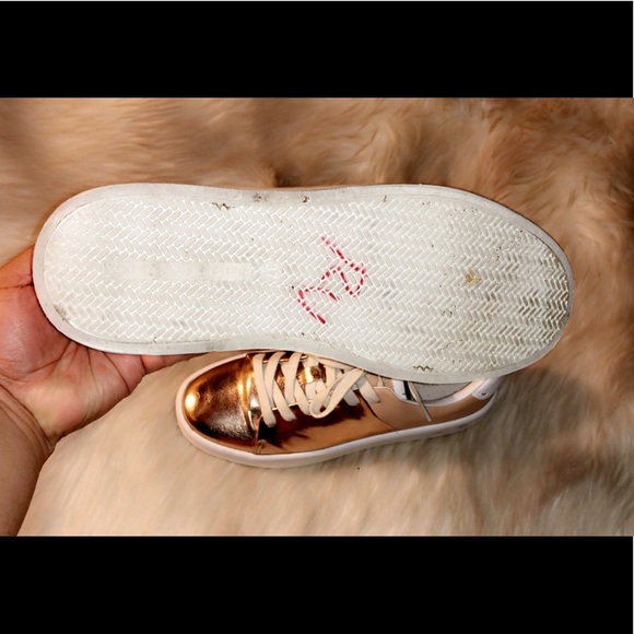 ZARA Rose Gold Metallic Platform Sneaker - Picture 7 of 7